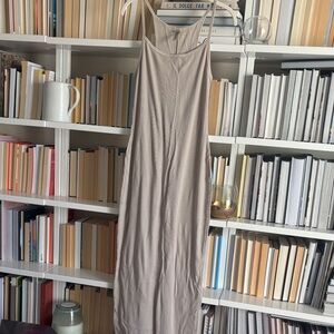 SKIMS NWOT Elegant Beige Sleeveless Maxi Dress